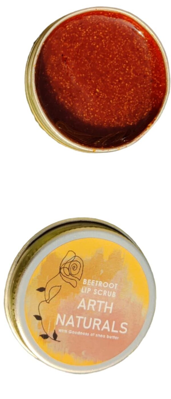 ARTH NATURALS Beetroot Lip Scrub for Dark Lips To Lightens Pink, Moisturized Chapped Lips, Exfoliates Dead skin| Natural Hydrating Lightweight Lip Scrub Fot Soft & Smooth Lips for women & Men (25gm) - Fast Shipping to USA & Canada