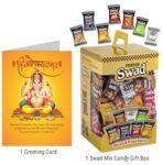 Swad Ganesh Chaturthi Gift with Card (Swad Mixed Candy 125 Gift Box & 1 Greeting card) - Fast Shipping to USA & Canada - Image 3