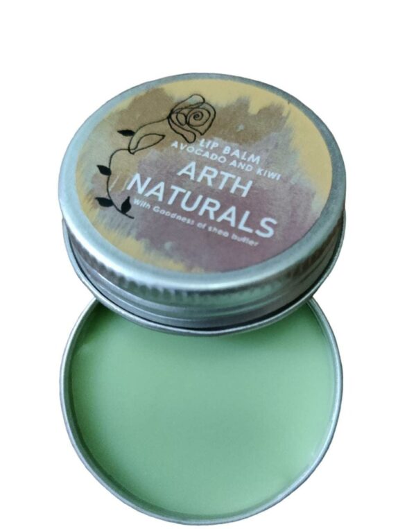 Arth Naturals Kiwi Avocado Lip Balm - Avocado Oil & Shea Butter - Unisex - Halal - Organic & Natural - 8g - Moisturizing & Hydrating - Fast Shipping to USA & Canada