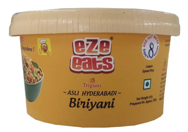 Triguni Eze Eats Asli Hyderabadi Biriyani, 87 Grams (Pack of 2) - Fast Shipping to USA & Canada