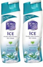 BOROPLUS Prickly Heat Ice Cool Powder- 2 x 150g+35g Packs(2 x 185 g) - Fast Shipping to USA & Canada