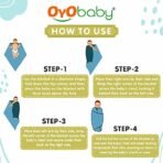 OYO BABY New Born Super Soft Baby Blanket Wrapper Blanket for Babies (100 x 75 Cm) Star Blue, Fleece, Lightweight All Season | 0-24 Months | Sleeping Bag | Nursing Baby Gifts - Fast Shipping to USA & Canada - Image 7