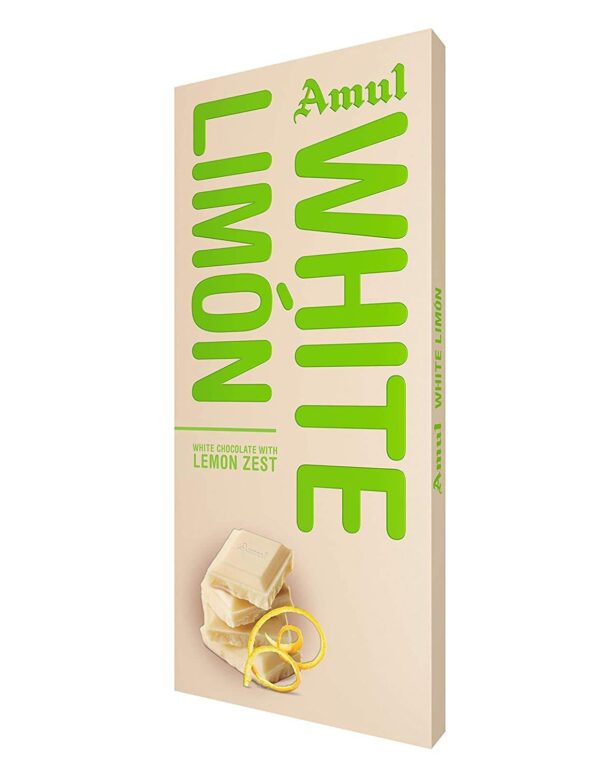 Amul White Limon Chocolate Bar 300 Grams (Pack Of 2) - Fast Shipping to USA & Canada