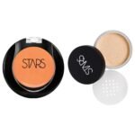 Stars Cosmetics Concealer (Orange 5g) Face Makeup Cream Covers dark circles pigmention & Translucent Powder Compact (Beige Pearl 20g) Full Coverage Matte Finish Acne & flawless base (Pack of 2) - Fast Shipping to USA & Canada