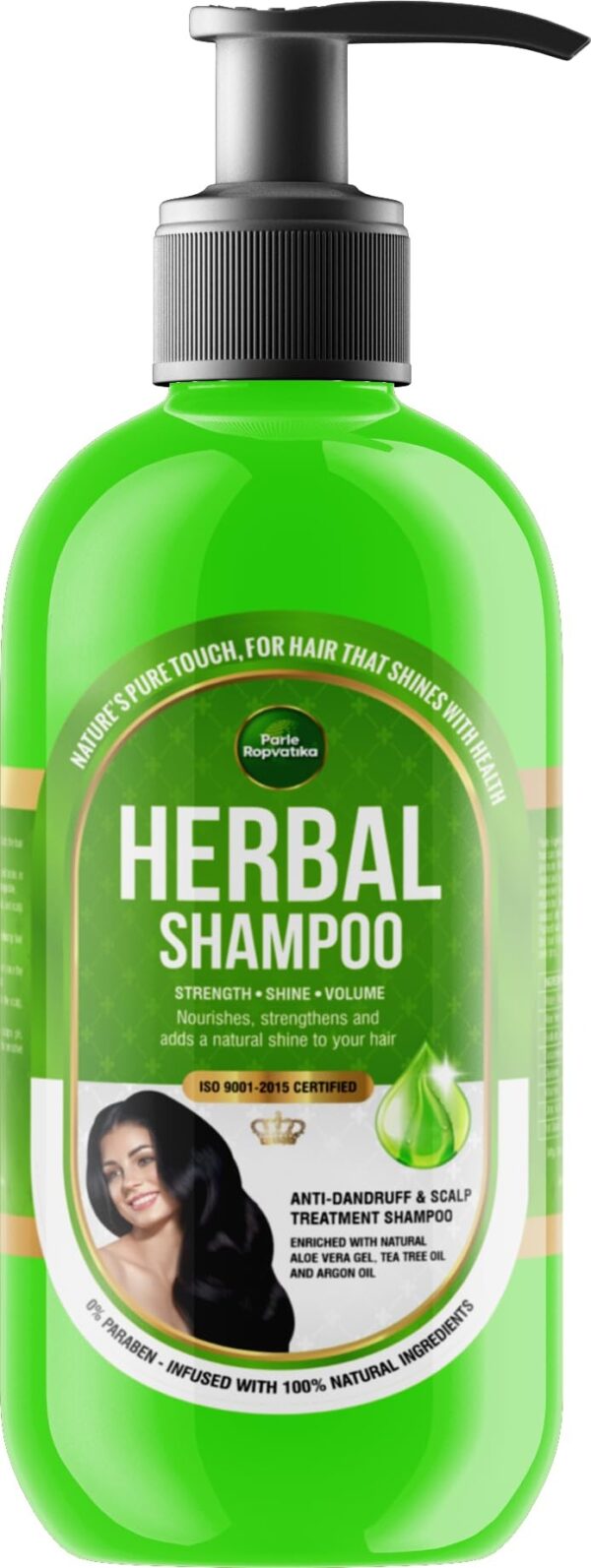Parle Ropvatika 500ml Beer Herbal Shampoo, Anti-Dandruff, Hair Fall Control and Scalp Treatment with Natural Ingredients, Tea Tree Oil, Aloevara and Argan Oil, for Men Woman (Rosemary 500ml) - Fast Shipping to USA & Canada