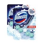 Domestos Chlorine Power 5 Toilet Cleaner Rim Block 55g - Pack of 2 - Fast Shipping to USA & Canada