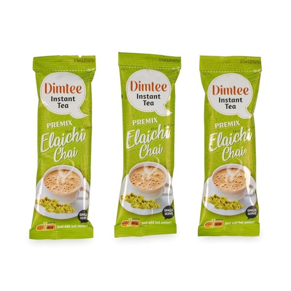 Dimtee 1 Min Instant Elachi Premix Tea - 30 Sachets | Elachi Flavours | 30 Servings | 375g - Fast Shipping to USA & Canada