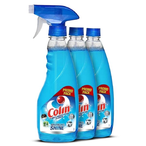 Colin Glass and Surface Cleaner Liquid Spray - 500 ml x 3 (Pack of 3)|All-Purpose Glass Cleaner for Car, Kitchen and Home Surfaces | Multi Surface Cleaner - Fast Shipping to USA & Canada
