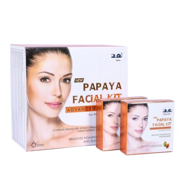 AKLARIS Papaya Facial Kit 12 Pouch Set for All Skin Types (6 Steps) - Advanced Therapy | Professional Facial Kit | Removes Blemishes & Pigmentation | Contains Papaya Extracts - Fast Shipping to USA & Canada