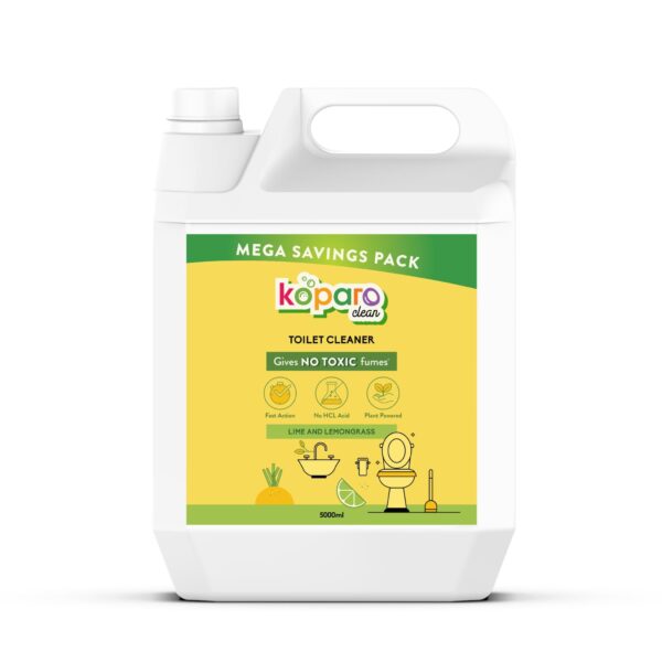 Koparo Toilet Cleaner | 5 Litre | Lime & Lemongrass Fragrance | Removes Limescale | Plant Powered & Non-Toxic - Fast Shipping to USA & Canada
