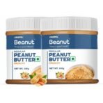 Beanut Regular Crunchy Peanut Butter 340gm each (Pack of 2) | 26gm Protein | 100% Vegan Peanut Butter, 100% Pure Roasted Peanut | High in Protein Spread, Gluten & Cholesterol Free, Nut Butter - Fast Shipping to USA & Canada