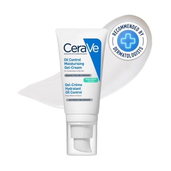 CeraVe Oil Control Gel Cream lightweight Moisturizer for Oily & Combination Skin with Ceramides, Hyaluronic Acid & Niacinamide | Dermatologist Recommended (52ml) - Fast Shipping to USA & Canada
