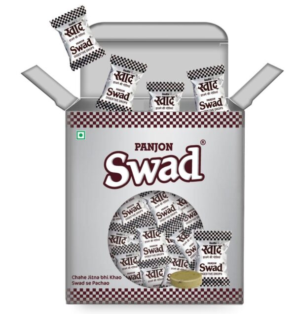 Swad Digestive Drops Candy Gift Box (Original Flavour Since 1986, Organic & Tasty) 125 Toffee X 1 Box Pack,350 Gram - Fast Shipping to USA & Canada