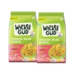 WickedGud Masala Noodles (207gm x 2) No Maida | No Oil | No MSG | High Protein | High Fibre | Cholesterol Free - Fast Shipping to USA & Canada