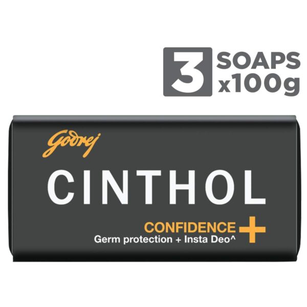 Cinthol Health+ Bath Soap - 100g (Pack of 3) | 99.9% Germ Protection & Insta Deo Fragrance - Fast Shipping to USA & Canada