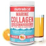 Nutrabud Japanese Marine Collagen Powder Supplement for Women,Men|No Added Sugar|Supports Skin Radiance,Healthy Hair,Nails & Joints|Hydrolyzed Collagen Peptides (Orange,200 grams) - Fast Shipping to USA & Canada