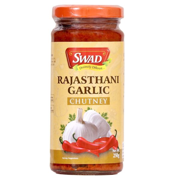 SWAD Rajasthani Lehsun Chutney Homemade Marwadi Lahsun Chatni (Rajasthani Desi Lahsan Ki Chatny) (250 grams) - Fast Shipping to USA & Canada