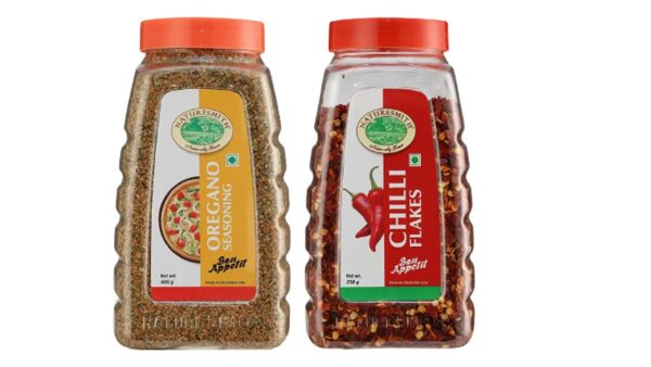 Nature Smith Chilli Flakes 250g and Oregano Seasonings 400g Combo - Fast Shipping to USA & Canada