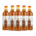 Kasutam Kachi Ghani Black Mustard Oil Plastic Bottle (1 l (Pack of 5)) - Fast Shipping to USA & Canada