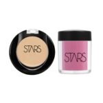 Stars Cosmetics Concealer (Light) Makeup water resistant Brightening Face & Eyeshadow Pigments (Ruby) All Skin Types Professional Look Easy Blend Long Lasting Loose Powder For Girl & Women Set of 2 - Fast Shipping to USA & Canada