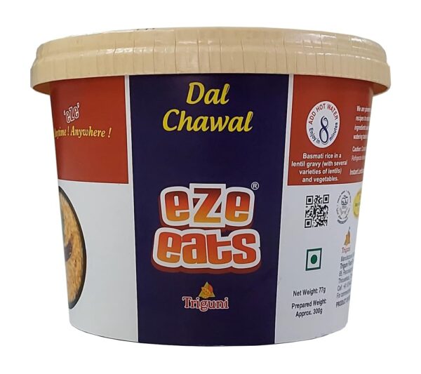 Triguni Eze Eats Dal Chawal (Pack of 2) 4 varieties of dal. Home style taste. Environment friendly packaging. - Fast Shipping to USA & Canada