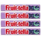 Fruit-Tella Blackcurrent Flavour Chewy Toffee Stick (Pack OF 4 x 32.4g) - Fast Shipping to USA & Canada