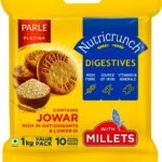 Parle Nutricrunch Classic Wheat Flour Digestive Cookies, 1000 Gram - Fast Shipping to USA & Canada