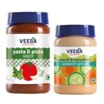 Veeba Pasta-Pizza Sauce,525g & Carrot & Cucumber Sandwich Spread Pet Bottle,250g - Pack of 2 - Fast Shipping to USA & Canada