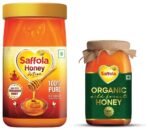 Saffola Wild Forest Organic Honey -500g -NMR Tested, 100% Pure Wild Forest Organic Honey, Brown & Saffola Honey Active, Made with Sundarban Forest Honey,1Kg - Fast Shipping to USA & Canada