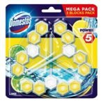 Domestos Power 5 Toilet Block Lemon 3 * 55g - Fast Shipping to USA & Canada - Image 2