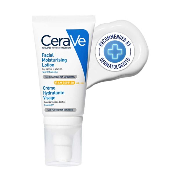 CeraVe AM Facial Moisturizing Lotion For Normal to Dry Skin (52ml) - Broad Spectrum SPF 30 Sunscreen | Non-Comedogenic, Paraben-Free And Fragrance-Free Lotion - Fast Shipping to USA & Canada