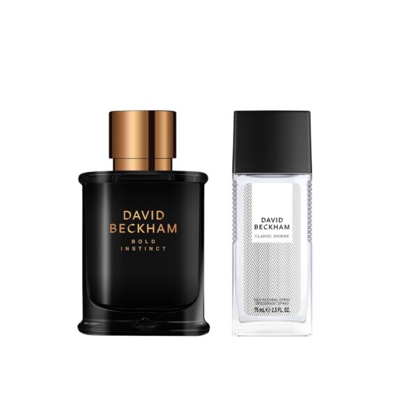 David Beckham Bold Instinct Perfume Deodorant 75ml + Classic Homme Deodorant Spray 75ml (Pack of 2) - Fast Shipping to USA & Canada