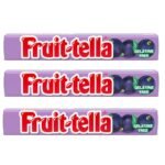Fruit-Tella Blackcurrent Flavour Chewy Toffee Stick (3 x 32.4g) - Fast Shipping to USA & Canada