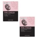 MIRABELLE KOREA PEARL + CHARCOAL DUAL SYSTEM FACIAL SHEET MASK - 25 ml (A PACK OF 2) - Fast Shipping to USA & Canada