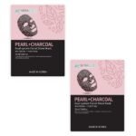 MIRABELLE KOREA PEARL + CHARCOAL DUAL SYSTEM FACIAL SHEET MASK - 25 ml (A PACK OF 2) - Fast Shipping to USA & Canada