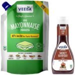 Veeba Eggless Mayonnaise (875g) I Veg Mayonnaise I 100% Vegetarian Mayo I Extra Creamy and Delicious I Rich and thick texture I Dip, Spread and Dunk & Veeba Sauces, Barbeque Sauce, 330g - Fast Shipping to USA & Canada