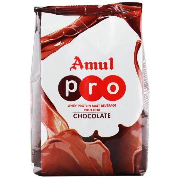 Amul Pro Chocolate 500g Powder Pouch Pack of 3 - Fast Shipping to USA & Canada