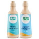 Born Good Plant Based Laundry Fragrance Detergent and Fabric Conditioner (2X softer clothes), Japanese Cypress Fragrance, Skin-safe, Non-toxins And Long-lasting freshness - 1 L each (Combo Pack of 2) - Fast Shipping to USA & Canada