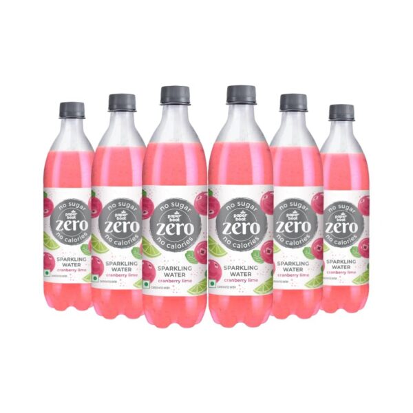 Paper Boat Zero Cranberry Lime Sparkling Water, Pack of 6, 600ml Each | Zero Sugar, Zero Calories | Sugar Free| Flavoured Carbonated Water | No Aspartame - Fast Shipping to USA & Canada