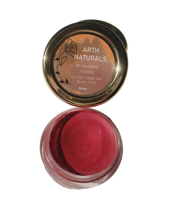 Arth Naturals -Lip|Eye|Cheek| Tint- Be the Change Multipot-Blush Pink-Unisex Product- Natural Ingredients- Organic - Halal Product-Non-Alcoholic 8gms - Fast Shipping to USA & Canada