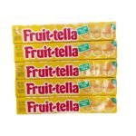 Fruit-tella Chewy Candy Orange Flavour Gelatin Free Pack of 5 (5 X 32.4 grams), 162 grams - Fast Shipping to USA & Canada