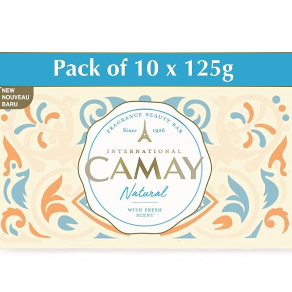 Camay Natural International Beauty Bar| Beauty Bathing Soap| Fresh Fragrance| For All Skin Types 125g|PO10 - Fast Shipping to USA & Canada