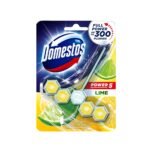 Domestos Toilet Rim Block with Power of 5, Lime, Limescale Removal with Long Lasting Fragrance, Provides Hygiene & Shine, 55 gm - Fast Shipping to USA & Canada
