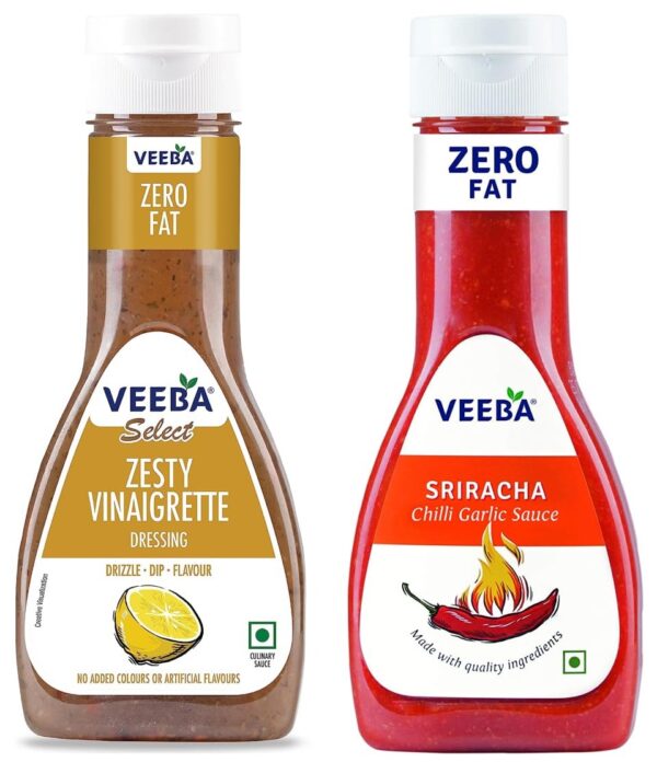 Veeba Sriracha Sauce, 320g & Veeba Vinaigrette Salad Sauce, 320g - Fast Shipping to USA & Canada