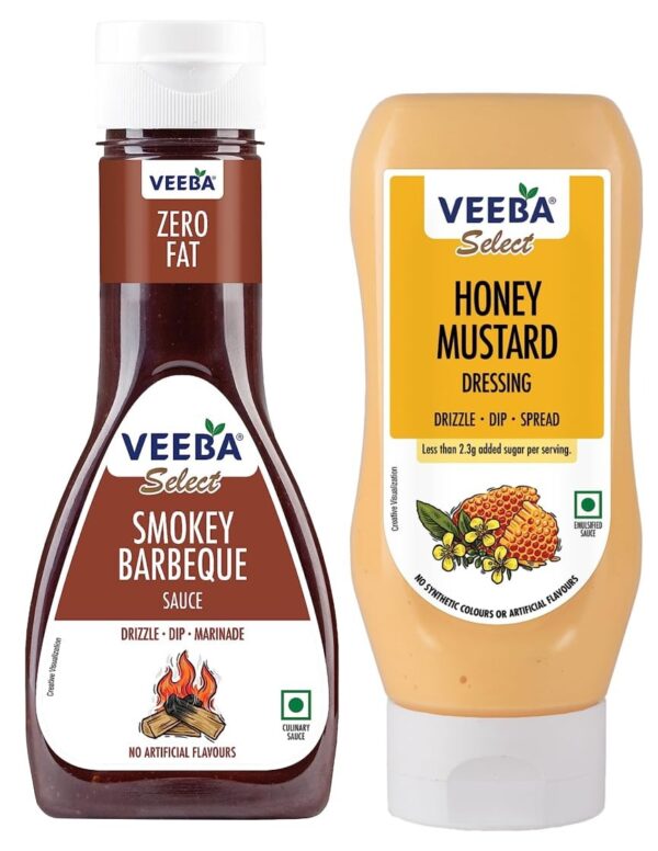 Veeba Honey Mustard Dressing, 300g & Veeba Sauces, Barbeque Sauce, 330g - Fast Shipping to USA & Canada
