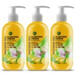 Parle Ropvatika Aloevera Lemon Body Wash 1 Liter - Pack 3 (3 Liter) Bodywash Shower Gel with Pure Glycerin - Lemon Fragrance (Aloevera Lemon 1 Liter - Pack 3 (3 Liter)) - Fast Shipping to USA & Canada