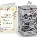 Swad Happy Anniversary Mama & Mami Gift with Card (Swad Digestive Candy 125 Gift Box & 1 Greeting card) - Fast Shipping to USA & Canada