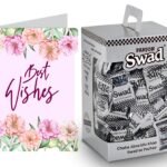 Swad Best Wishes Gift with Card (Swad Digestive Candy 125 Gift Box & 1 Greeting card) - Fast Shipping to USA & Canada