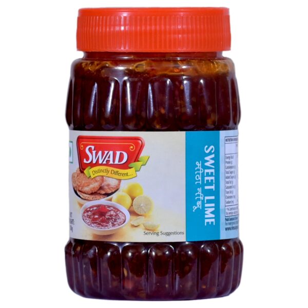 SWAD Sweet Lime Pickle | Khatta Meetha Nimbu Achar | No Preservatives & No Additives | Traditional Indian Nimbu Pickle | Pack of 1 (280g) - Fast Shipping to USA & Canada