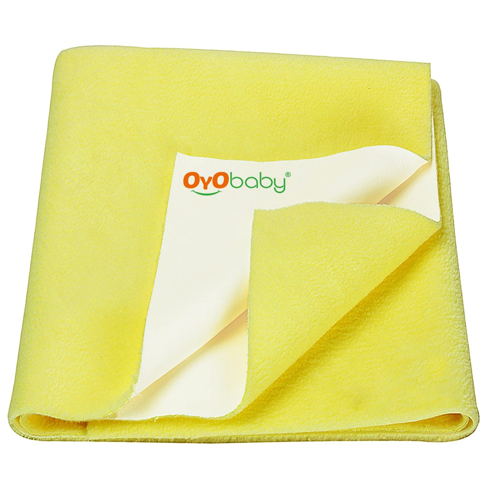713lESEm3zL.jpg OYO BABY Extra Absorbent Waterproof Baby Dry Sheet Large Size (140 x 100cm) | Quick Dry Sheet for New Born Baby Bed Protector, Soft & Breathable Rubber Sheet for Bed|Yellow - Fast Shipping to USA & Canada - Image 1